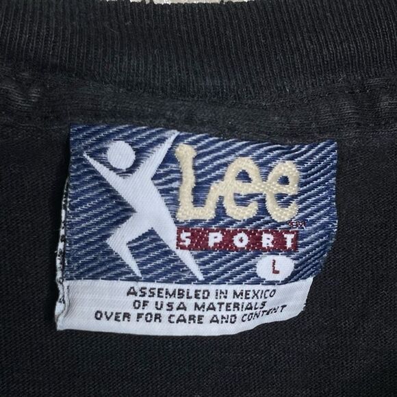 Vintage 90s Sonics Vs Bulls Finals Black T Shirt Large - Picture 3 of 3